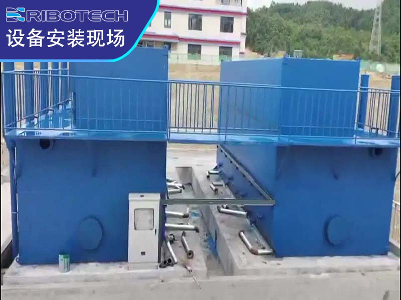 污水处理一体化设备安装现场